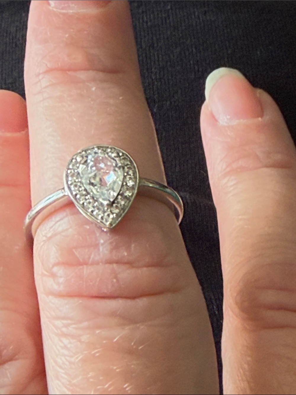 JWBR 925 Pear Shaped Engagement Ring